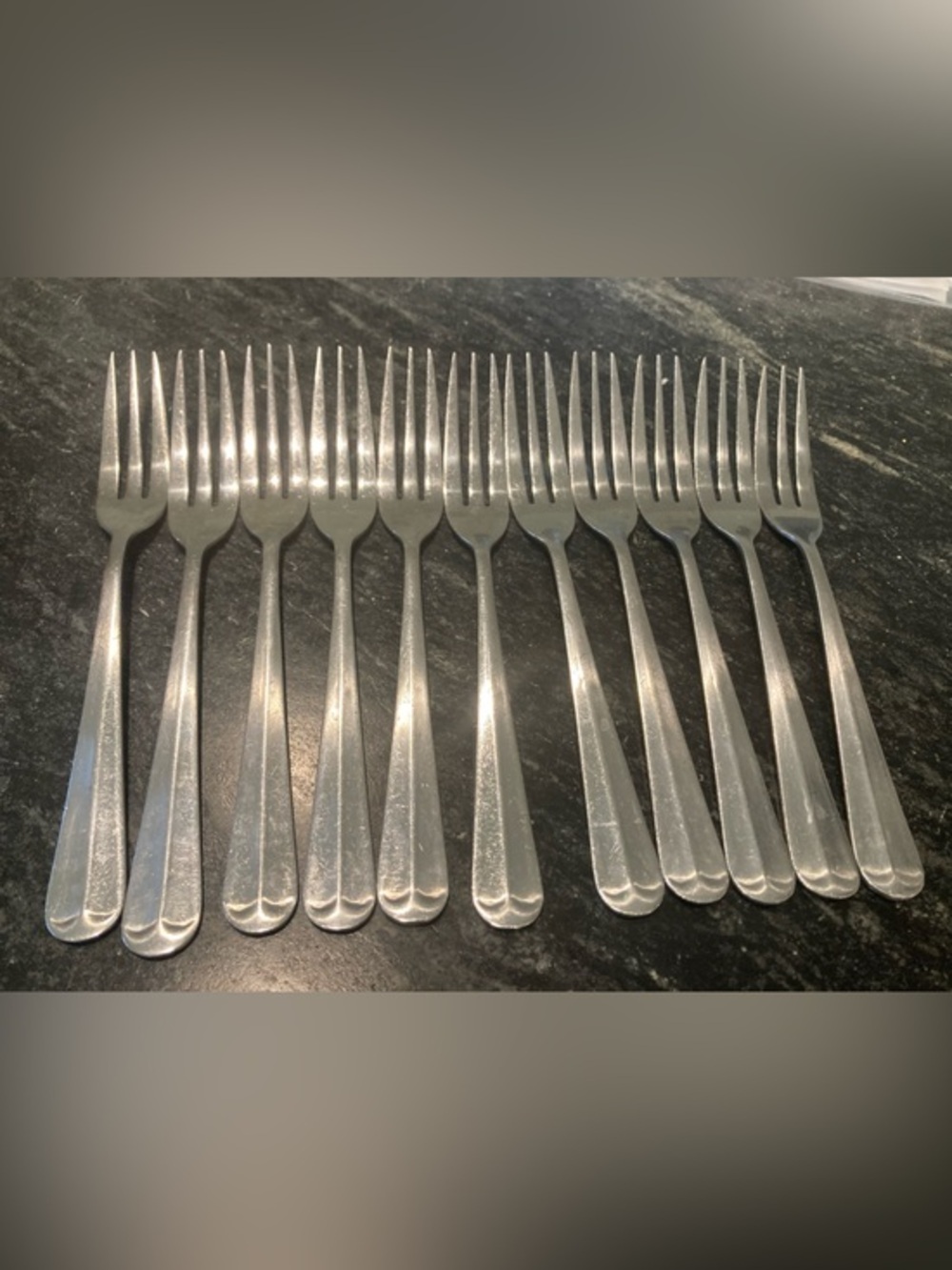 Set of 11 Qualite Royal Bristol Stainless Steel Fork Silver-7.5”-3 Prong